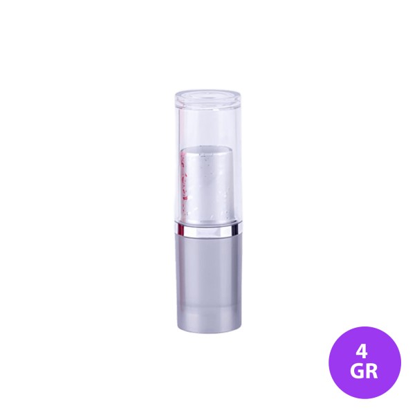 4 GR Ruj Plastik Gümüş Renk İçi Gümüş Ruj Aç- Kapa Ambalaj 28