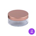 Toz Pudra, Toz Allık ve Topik Plastik Boş Kutu Şeffaf Taban Rose Kapak Takım Ambalaj TP05