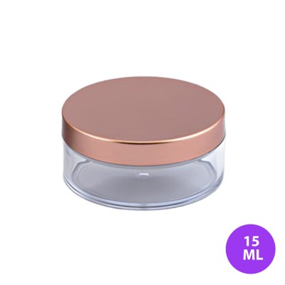 Toz Pudra, Toz Allık ve Topik Plastik Boş Kutu Şeffaf Taban Rose Kapak Takım Ambalaj TP05