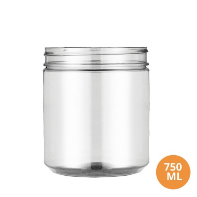 Toptan 750 ML Yuvarlak Gıda Uyumlu Boş Plastik Pet Kavanoz 100 Ağız 001 Toptan 750 ML Yuvarlak Gıda Uyumlu Boş Plastik Pet Kavanoz 100 Ağız 001