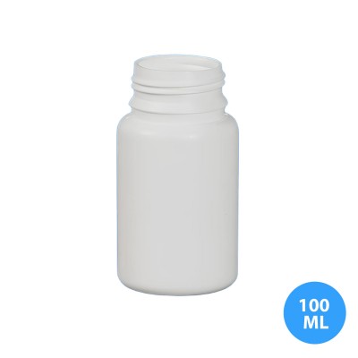 100 ML Polietilen Boş Beyaz Yuvarlak Tablet Şişe 38