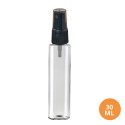 30 ML Toptan Pet Şişe - Şeffaf Boş Pet Şişe - SED Siyah Spreyli Plastik Şişe