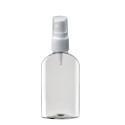 50 ML Toptan Pet Şişe - Şeffaf Boş Pet Şişe - DE BEYAZ Spreyli Plastik Şişe