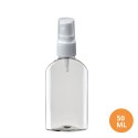 50 ML Toptan Pet Şişe - Şeffaf Boş Pet Şişe - DE BEYAZ Spreyli Plastik Şişe