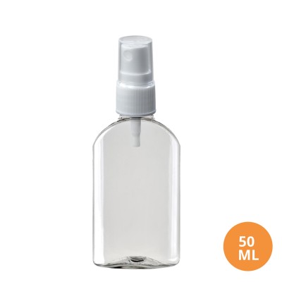 50 ML Toptan Pet Şişe - Şeffaf Boş Pet Şişe - DE BEYAZ Spreyli Plastik Şişe