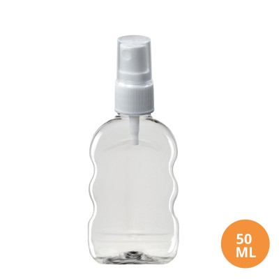 50 ML Toptan Pet Şişe - Şeffaf Boş Pet Şişe - KE -Beyaz Spreyli Plastik Şişe