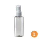 50 ML Toptan Pet Şişe - Şeffaf Boş Pet Şişe - SED - Beyaz Spreyli Plastik Şişe