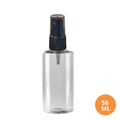 50 ML Toptan Pet Şişe - Şeffaf Boş Pet Şişe - SED - Siyah Spreyli Plastik Şişe