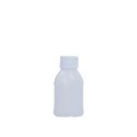 100 ML Polietilen Plastik  Boş Şişe Düz Beyaz Kapak T04