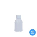 100 ML Polietilen Plastik  Boş Şişe Düz Beyaz Kapak T04