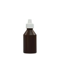 100 ML Polietilen Plastik Kahverengi Boş Şişe Damlalık Kapak Z04