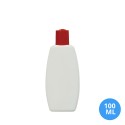 100 ML Polietilen Plastik Krem / Losyon Boş Şişe Kırmızı Düz Kapak B18