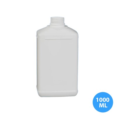 1000 ML ( 1 LT ) Polietilen Köşeli Boş Beyaz Şişe Yeni