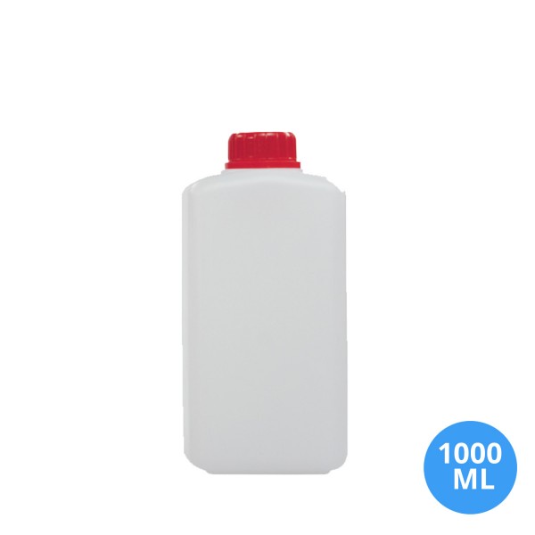 1000 ML Polietilen Plastik Kare Boş Şişe Düz Kapak M01