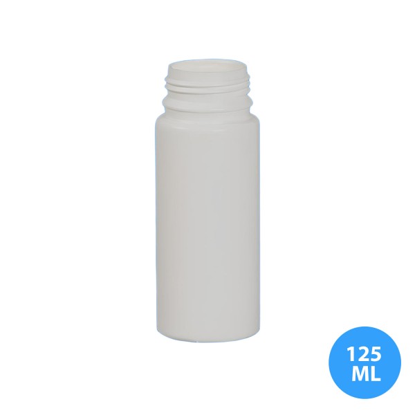 125 ML Polietilen Boş Beyaz Yuvarlak Tablet Şişe