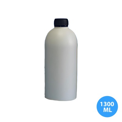 1300 ML Polietilen Boş Beyaz Yuvarlak Şişe Siyah Kapak 38