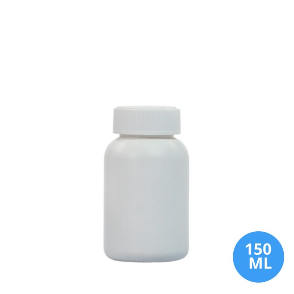 150 ML Polietilen Plastik Beyaz Boş Şişe Düz Kapak L05