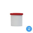 170 ML Polietilen Plastik Boş Kavanoz Kapaklı V04