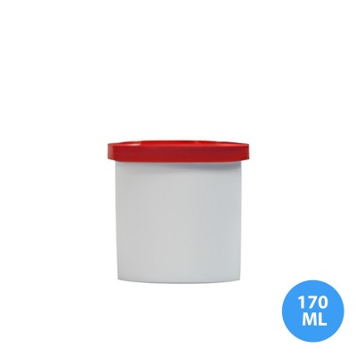 170 ML Polietilen Plastik Boş Kavanoz Kapaklı V04