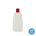 170 ML Polietilen Plastik Krem / Losyon Boş Şişe Kırmızı Düz Kapak B05
