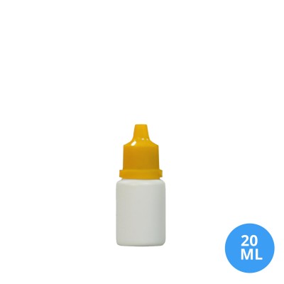 20 ML Polietilen Plastik Boş Şişe Sarı Damlalık Kapak F01