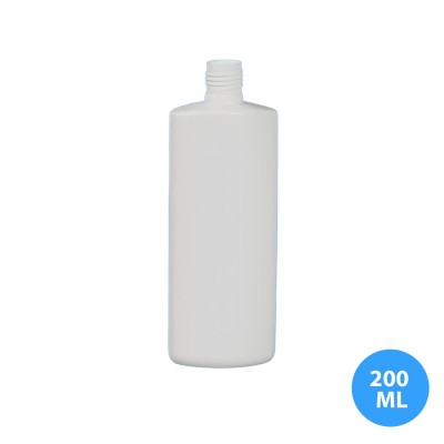 200 ML Polietilen Boş Beyaz Oval Şişe