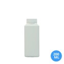 200 ML Polietilen Plastik  Kare Pudra / Bebek Pudrası Boş Şişe P16