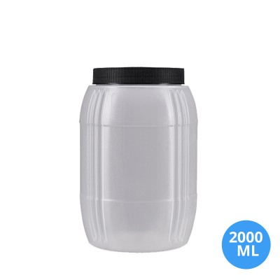 2000 ML (2LT) Polietilen Gıda Uyumlu Boş Yuvarlak Kavanoz