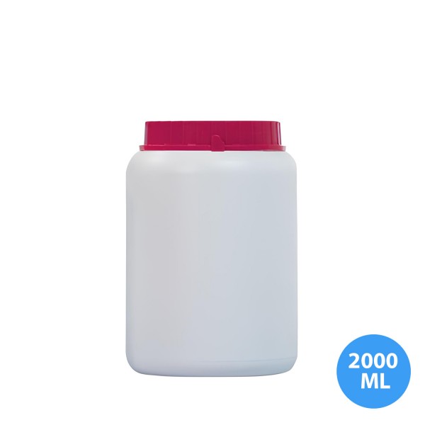 2000 ML Polietilen Yuvarlak Boş Kavanoz Kilit Kapak KV13