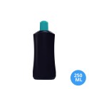 250 ML Polietilen Plastik Siyah Losyon / Krem Boş Şişe Düz Kapak R04