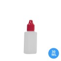 30 ML Polietilen Plastik Boş Şişe Kırmızı Damlalık Kapak A02