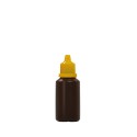 30 ML Polietilen Plastik Kahverengi Boş Şişe Sarı Damlalık Kapak F02