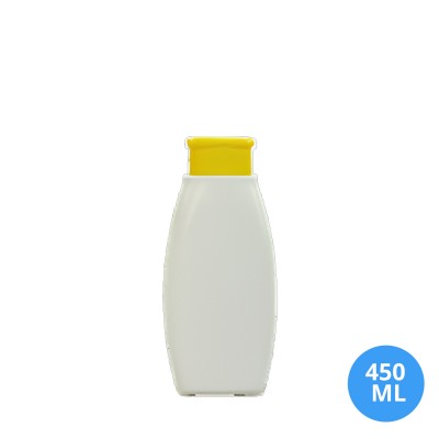 450 ML Polietilen Plastik Şampuan / Losyon Boş Şişe Düz Kapak H04
