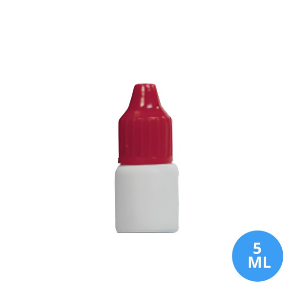 5 ML Polietilen Plastik Boş Şişe Kırmızı Damlalık Kapak A22