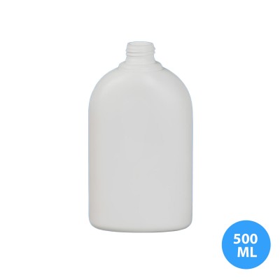 500 ML Polietilen Oval Boş Beyaz Şişe