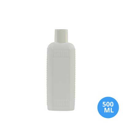 500 ML Polietilen Plastik Beyaz Gülsuyu Boş Şişe Düz Kapak G06
