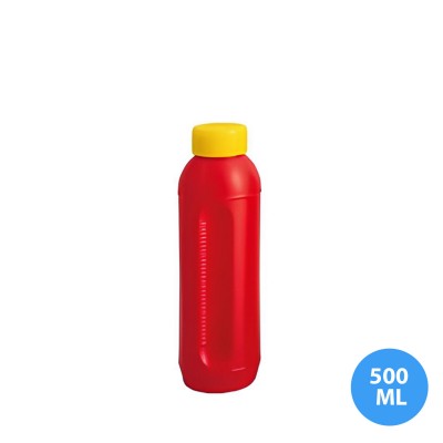500 ML Polietilen Plastik Kırmızı Boş Şişe  Kapak YM02