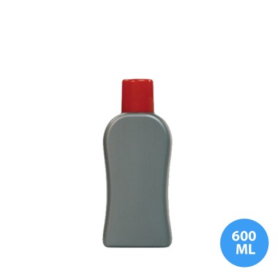 600 ML Polietilen Plastik Gri Boş Şişe Kapak S09