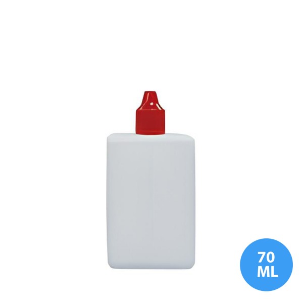 70 ML Polietilen Plastik Kare Boş Şişe Damlalık Kapaklı 