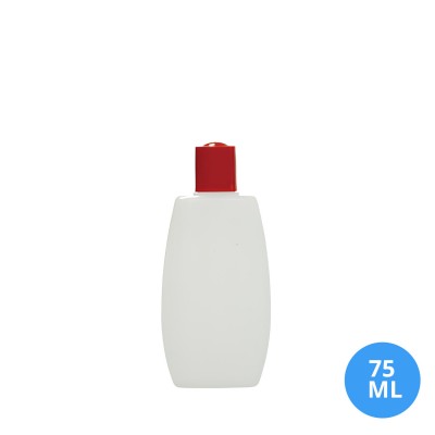 75 ML Polietilen Plastik Krem / Losyon Boş Şişe Kırmızı Düz Kapak B03