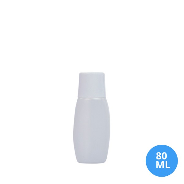 80 ML Polietilen Plastik Şampuan / Losyon Boş Şişe Düz Kapak B01