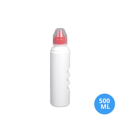 Toptan 500 ML Plastik Bal Kapaklı Parmak İzli  Şişe 25 MM Ağız Polietilen Bal Kapaklı Parmak İzli  Şişe T152-B