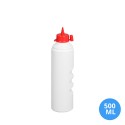 Toptan 500 ML  Plastik Kademe Kapaklı Parmak İzli Şişe 25 MM Ağız Polietilen Kademe Kapaklı Parmak İzli Şişe T152
