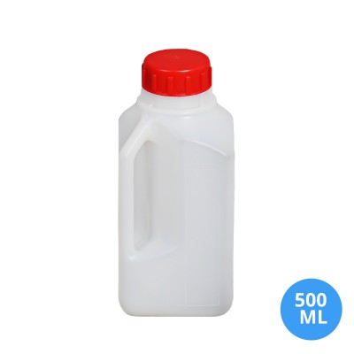 Toptan 500 ML Plastik Köşeli Tiner Şişesi 38 MM Ağız Polietilen Köşeli Tiner Şişesi A401S