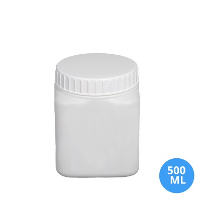 Toptan 500 ML Plastik Yuvarlak Köşeli Kapaklı Kutu 80 MM Ağız Polietilen Yuvarlak Köşeli Kapaklı Kutu S402