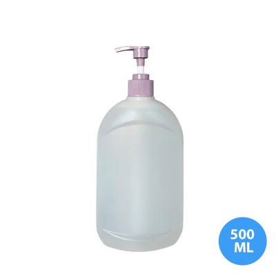 500 ML Polietilen Plastik Boş Şampuan ve Saç Kremi Şişesi Pompa Kapaklı TKA 214