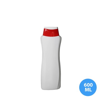 600 ML Polietilen Plastik Boş Şampuan ve Saç Kremi Şişesi Kapaklı TKA 215