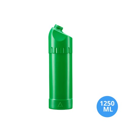 1250 ML (1,25LT)  Polietilen Düz Eğri Boyun Şişe Boş Temizlik Şişesi 