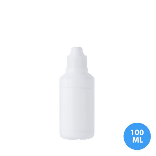 100 ML Polietilen Plastik Boş Kimya Zirai Tarım Şişesi 20 MM Ağız Çapı Damlalık Kapak K130