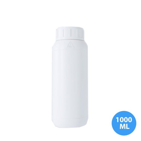 1000 ML (1 LT) Polietilen Plastik Boş Kimya Zirai Tarım Şişesi 63 MM Ağız Çapı Kapaklı